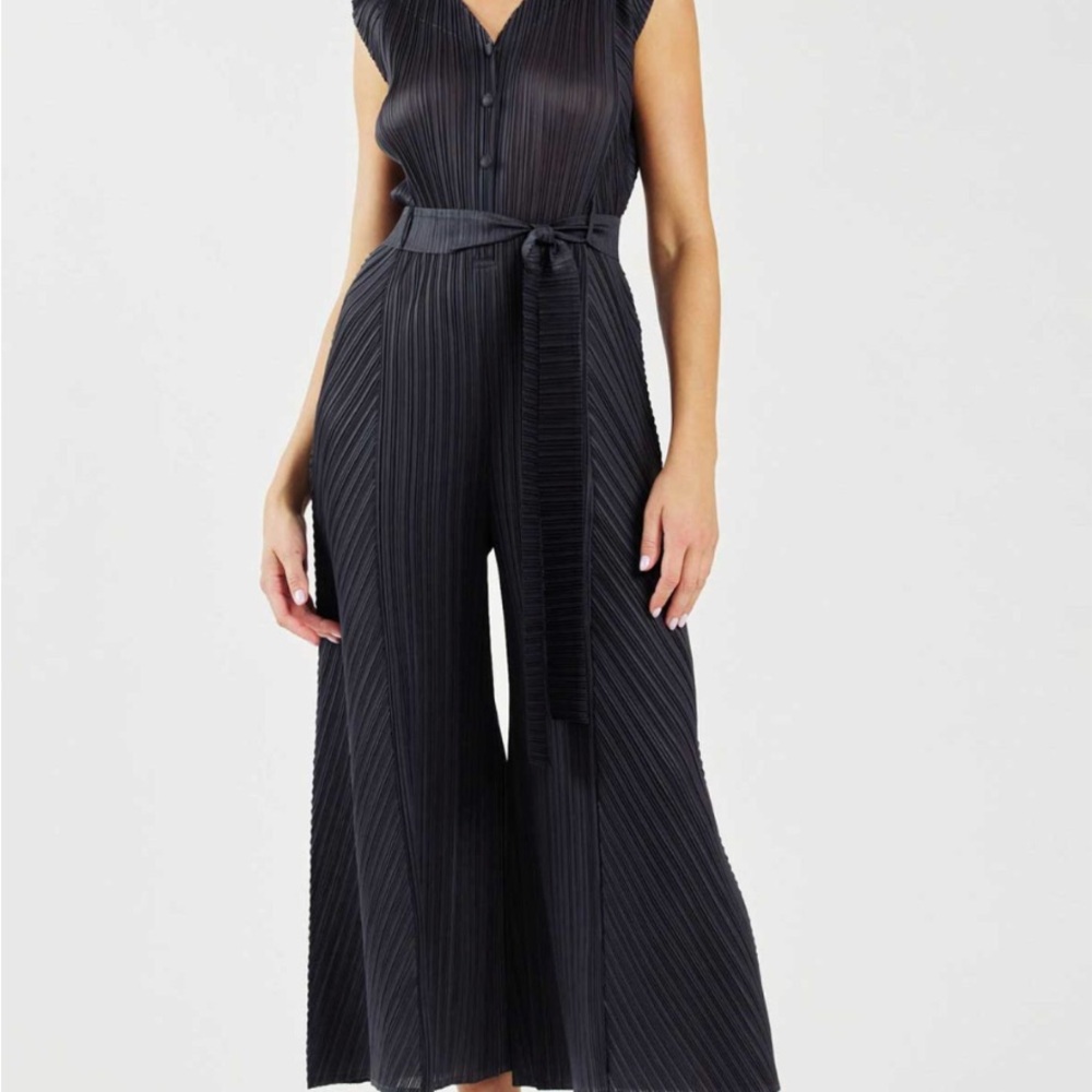 Current Air Black Pleated Jumpsuit
